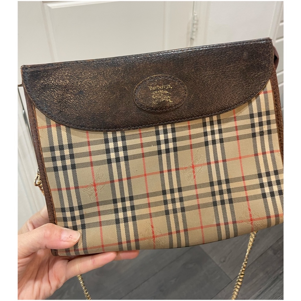 Burberry VIntage Nova Check Clutch Crossbody Shoulder Bag - Picture 9 of 12